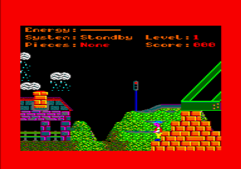 Doors of Doom (Amstrad CPC) screenshot: Searching for the doors