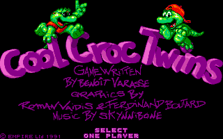 The Cool Croc Twins (Amiga) screenshot: Title screen