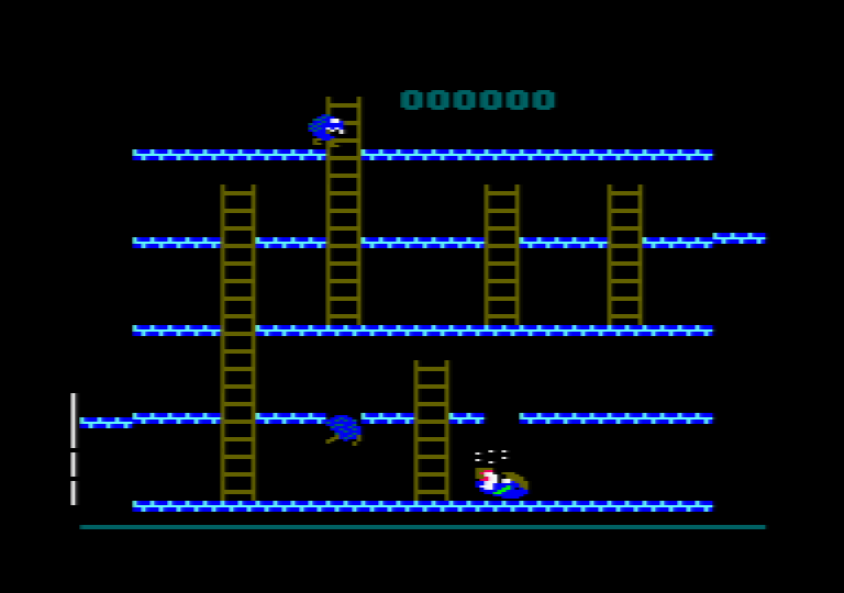Digger Barnes (Amstrad CPC) screenshot: Watch your step, it's easy to fall through your own traps