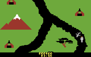 Chuck Norris Superkicks (Commodore 64) screenshot: Argh, the path is blocked!