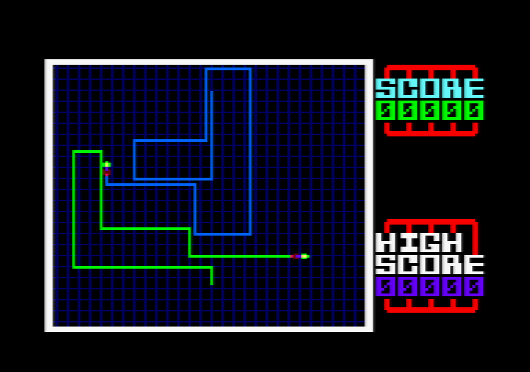 Life Expectancy Zer0 (Amstrad CPC) screenshot: The first grid and it's still anyone's game