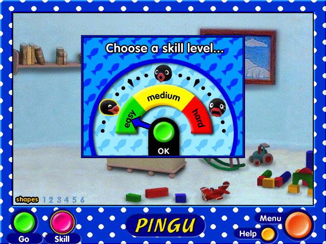 Pingu: A Barrel of Fun! (Windows) screenshot: Building Blocks (Skill Level)