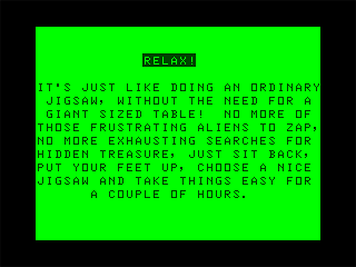 Jigsaw (Dragon 32/64) screenshot: Instructions
