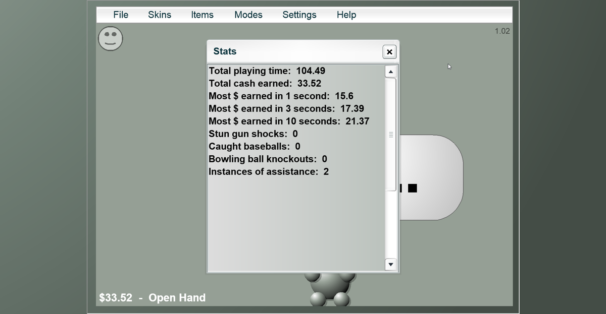 Interactive Buddy (Browser) screenshot: Stats