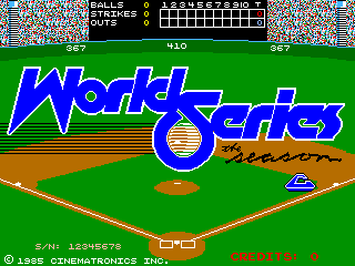 World Series: The Season (Arcade) screenshot: intro screen
