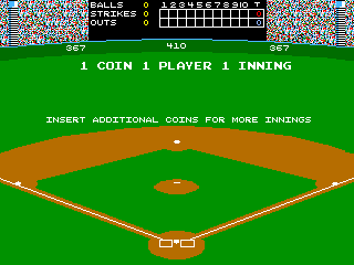 World Series: The Season (Arcade) screenshot: insert coin - the game responds "Thank you, very much!"