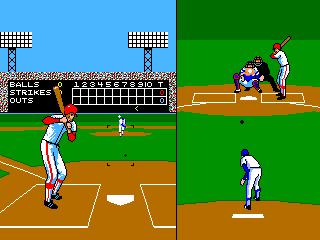 World Series: The Season (Arcade) screenshot: swing or not? looks like this one's right over the plate!