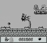 Chuck Rock (Game Boy) screenshot: Im hit