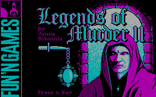 Legends of Murder II: Grey Haven (DOS) screenshot: Pre-title screen