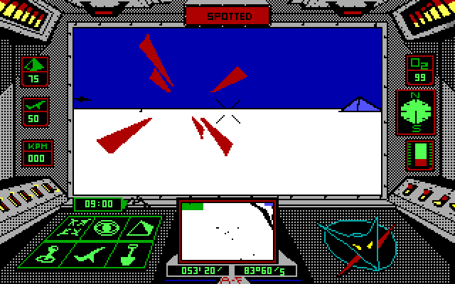 Arcticfox (DOS) screenshot: destroyed a tank - Tandy/PCjr