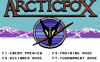 Arcticfox (Commodore 64) screenshot: Title screen