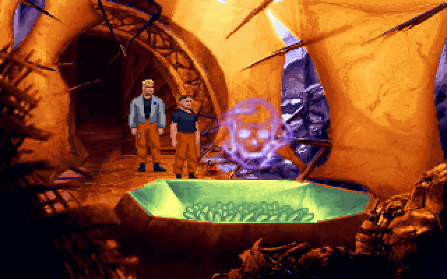 The Dig (DOS) screenshot: The apparition of another ghost