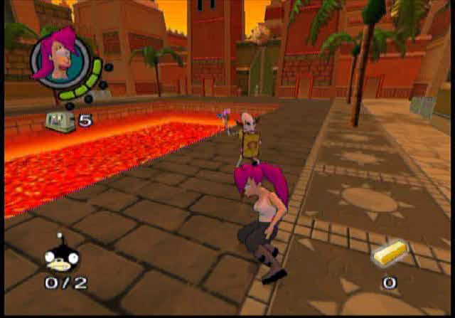 Futurama (PlayStation 2) screenshot: Leela