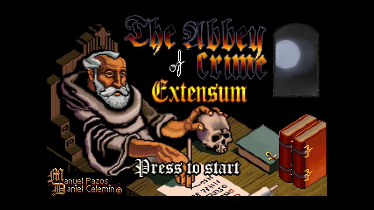 The Abbey of Crime: Extensum (Windows) screenshot: The title screen