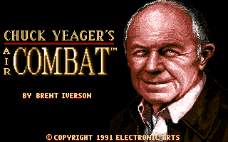 Chuck Yeager's Air Combat (DOS) screenshot: Title Screen