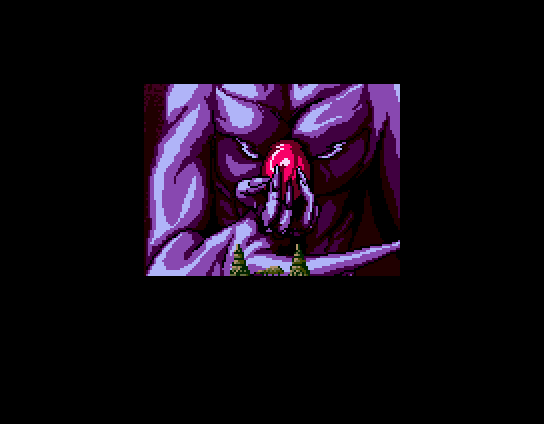 Arcus II: Silent Symphony (MSX) screenshot: The evil, the evil... The purple, the purple... Rrrrrrrr...