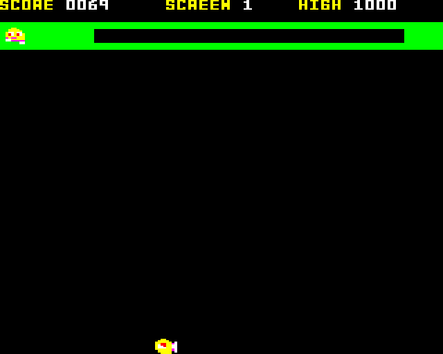 3D Dotty (BBC Micro) screenshot: Fell to my Death