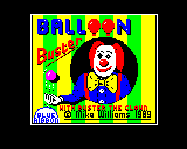 Balloon Buster (BBC Micro) screenshot: Title Screen