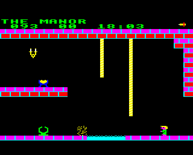 Spooksville (BBC Micro) screenshot: Ropes and a Pit