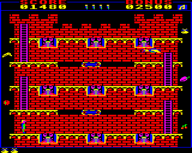 Castle Assault (BBC Micro) screenshot: Things are Getting Fast