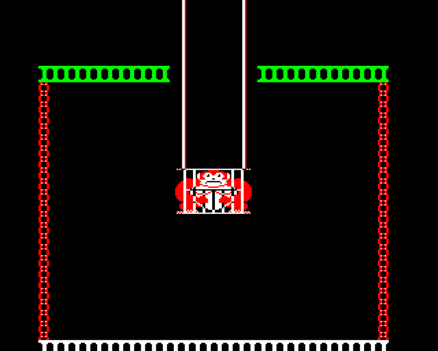 Zany Kong Junior (BBC Micro) screenshot: Donkey Kong is Locked Up