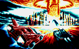 Fire & Forget II (DOS) screenshot: Intro shot (VGA).