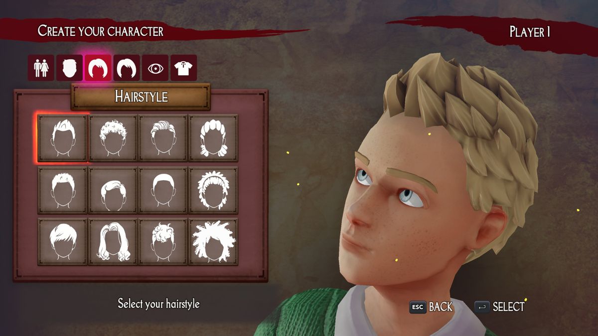 The Quest for Excalibur: Puy du Fou (Windows) screenshot: Setting up a new character.