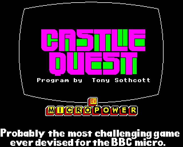Castle Quest (BBC Micro) screenshot: Title Screen