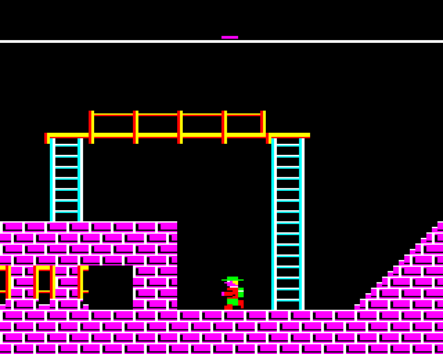 Castle Quest (BBC Micro) screenshot: Starting in the Castle