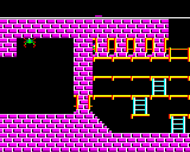 Castle Quest (BBC Micro) screenshot: A Dangerous Spider