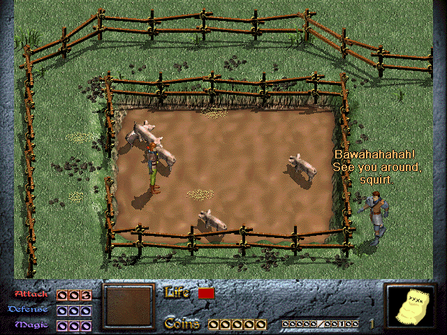 Dink SmallWood (Windows) screenshot: The village bully.
