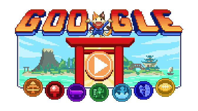 Doodle Champion Island Games (Browser) screenshot: Title screen