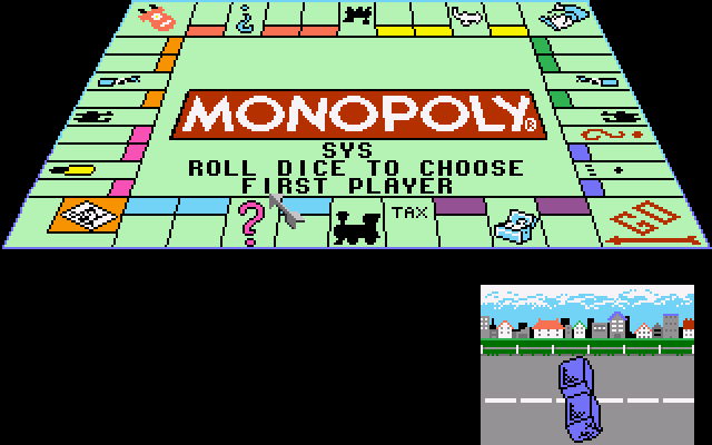 Monopoly (Amiga) screenshot: Rolling the Dice