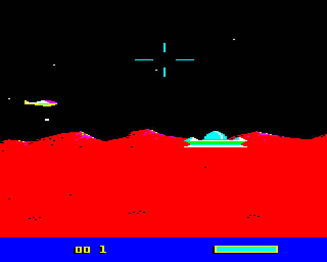 Martian Attack (BBC Micro) screenshot: Incoming Enemy