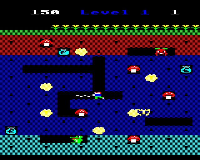 The Mine (BBC Micro) screenshot: Chased by a Ghost