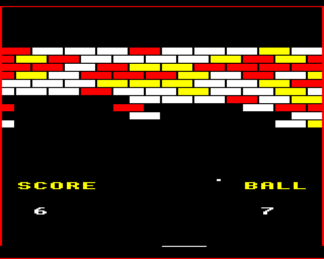 Wall (BBC Micro) screenshot: More Space