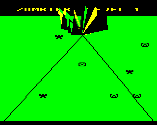 Zombies (BBC Micro) screenshot: Killed by a Zombie