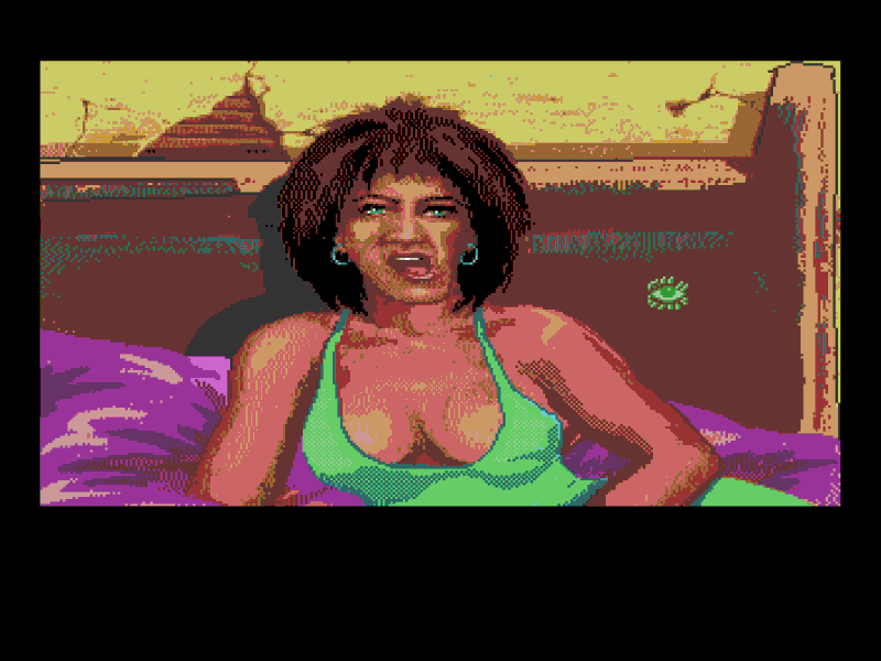 Leisure Suit Larry 1: In the Land of the Lounge Lizards (Amiga) screenshot: The lovely lady herself