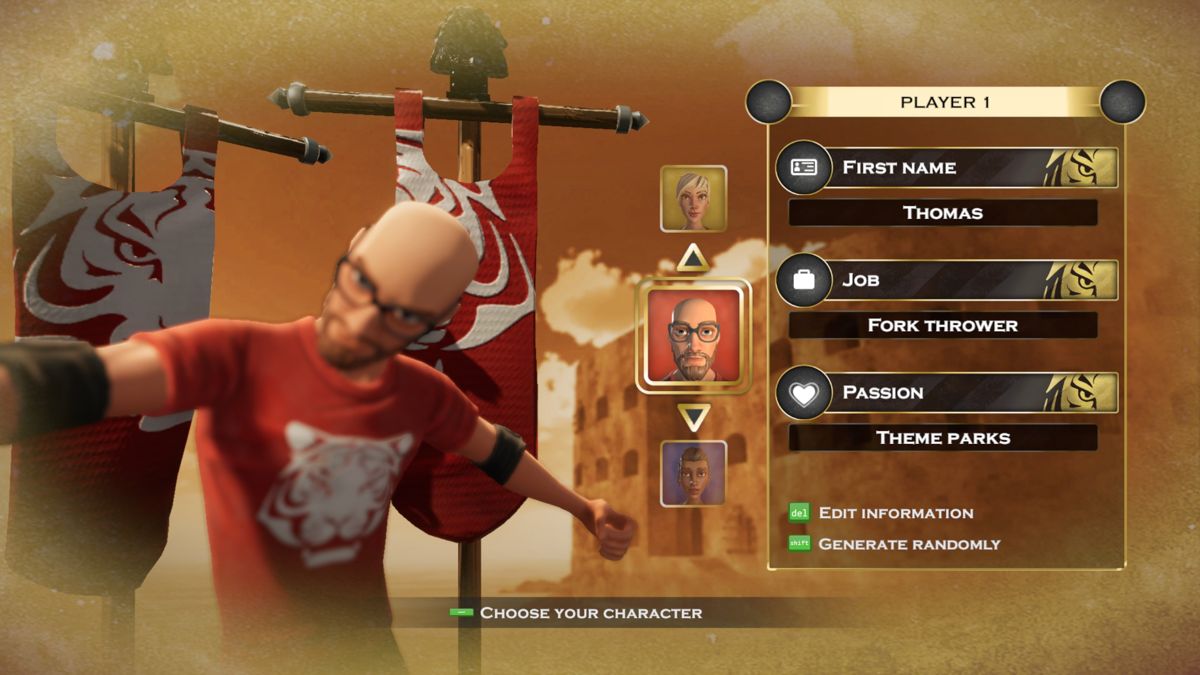 Escape Game: Fort Boyard - 2022 Edition (Windows) screenshot: Character creation screen