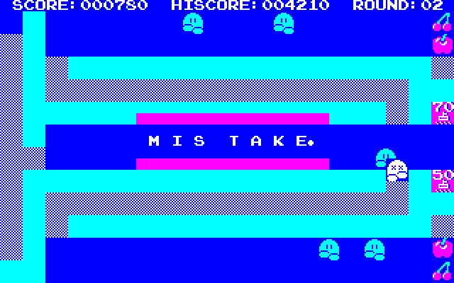 Nuts & Milk (PC-8000) screenshot: Mistake