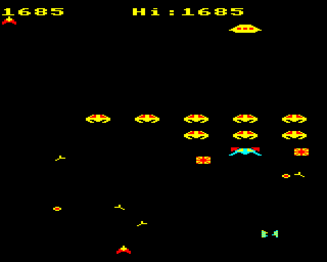 Alien Destroyers (BBC Micro) screenshot: UFO Flies Past