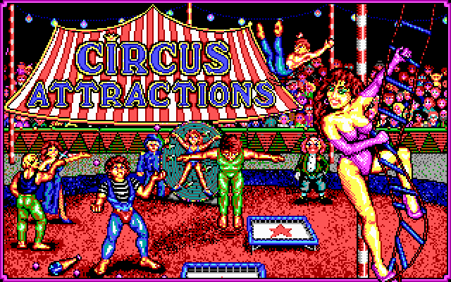 Circus Attractions (DOS) screenshot: Titlescreen (EGA)