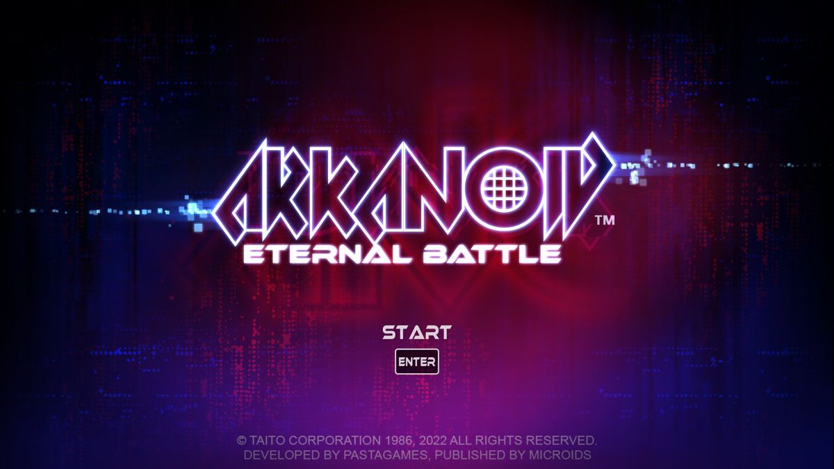 Arkanoid: Eternal Battle (Windows) screenshot: Title screen