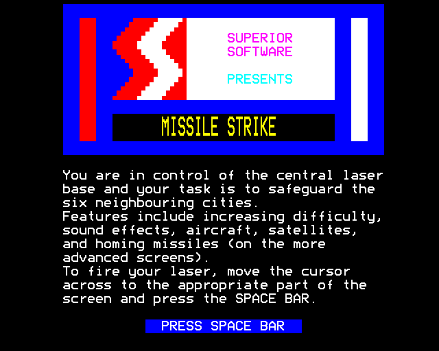 Missile Strike (1984) - MobyGames