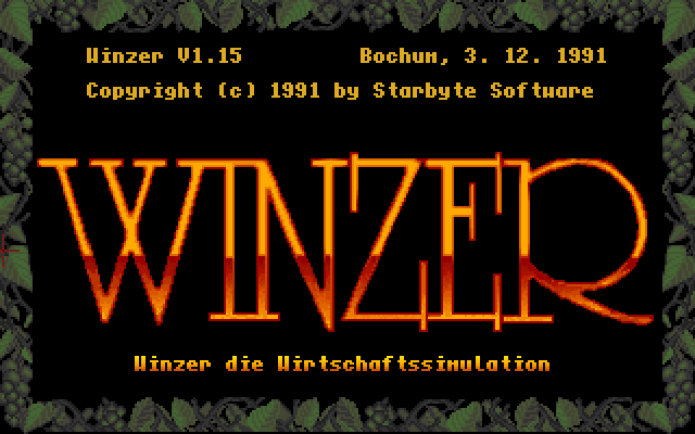 Winzer (CDTV) screenshot: Title screen