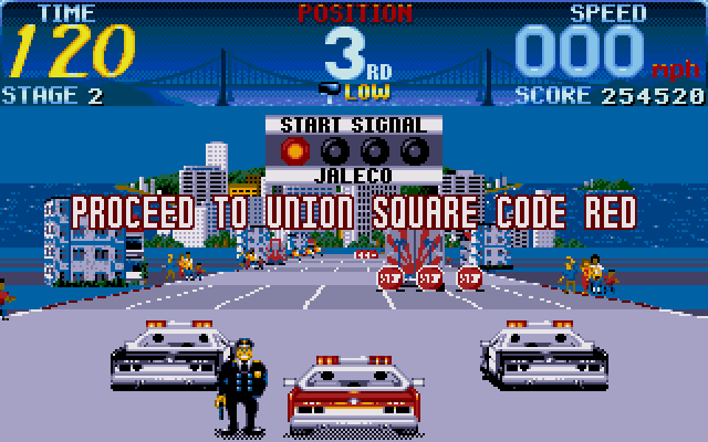 Cisco Heat: All American Police Car Race (Amiga) screenshot: Second objective