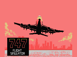 747 Flight Simulator (MSX) screenshot: Loading Screen.