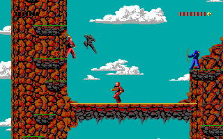 Shadow Knights (DOS) screenshot: Our ninja isn't aware of what's on his behind