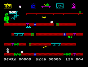 Frank N Stein Re-booted (ZX Spectrum) screenshot: Level 4