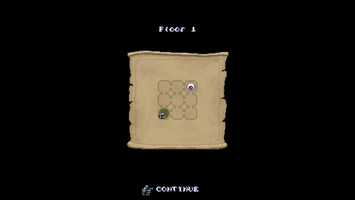 Iron Fisticle (Windows) screenshot: first dungeon level map